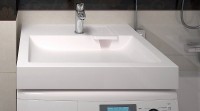 Раковина Azario Beta 60 CS00078301 на стиральную машину Белая искусственный камень (литьевой мрамор) подвесная, на стиральную машину