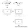 Раковина GSI Kube X 60 8953911 Белая фаянс встраиваемый