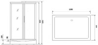 Душевая кабина Niagara Luxe NG-7711WBK 120x90 без гидромассажа