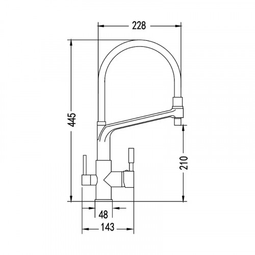 Смеситель для кухни Rose R658E цвет Золото Белый
