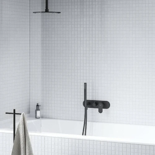 Смеситель для душа Ravak Eleganta EL 068.20BLM.O3+S X070296 Черный матовый