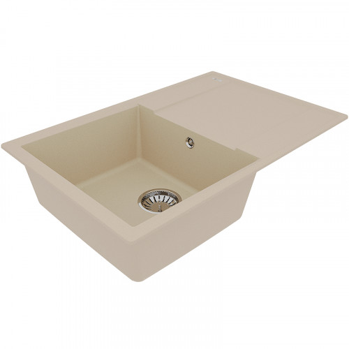 Кухонная мойка Lemark Imandra 760 9910026 Бежевая искусственный камень (литьевой мрамор) встраиваемый