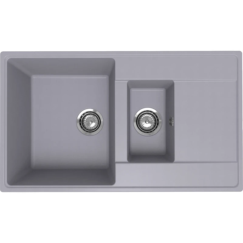 Кухонная мойка Ulgran Quartz Prima 860 1,5 K-05 Бетон искусственный камень (литьевой мрамор) встраиваемый