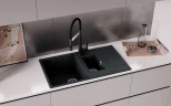 Кухонная мойка Ulgran Quartz Prima 860 1,5 K-05 Бетон искусственный камень (литьевой мрамор) встраиваемый