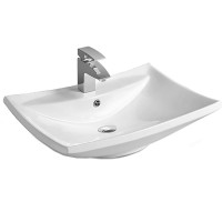 Раковина SantiLine 61 SL-1015 Белая фаянс накладная