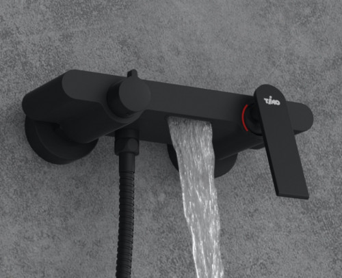 Смеситель для ванны Timo Anni 2714/03Y Черный на стену