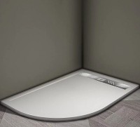 Душевой поддон из искусственного камня Veconi Tezeo 120x90 R TZ06R-12090A-01-19C3 Белый