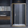 Душевая дверь Vincea Alpha 150 VDS-3AL150CLG профиль Брашированное золото стекло прозрачное