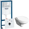 Унитаз с инсталляцией Roca Mateo 346200000+ZRU9302815 + Grohe Rapid SL 38775001 с сиденьем и клавишей смыва Хром