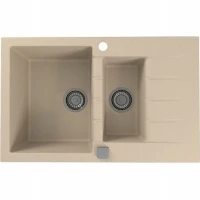 Кухонная мойка Alveus Granital Cadit 70 Terra G22 790x500 1131358 Песчаная искусственный камень (литьевой мрамор) встраиваемый