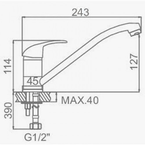 Смеситель для кухни D-Lin D153401-6 цвет  Хром