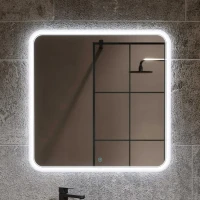 Зеркало Alavann Anna 80 ALV0019001 с подсветкой цвет Белый с сенсорным выключателем