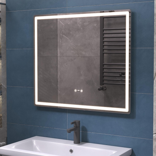 Зеркало Vigo Geometry Step 80 234 с подсветкой c сенсорным выключателем с диммером и подогревом