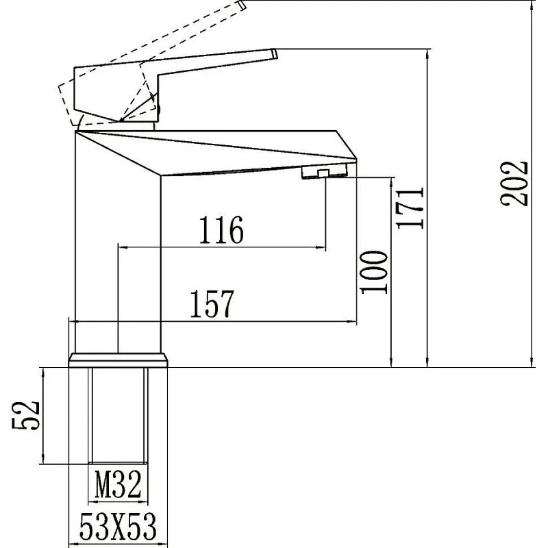Смеситель для раковины Savol S-005511H цвет Черный