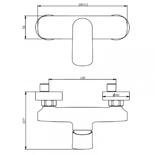 Смеситель для душа Savol SK-H7403 цвет Хром