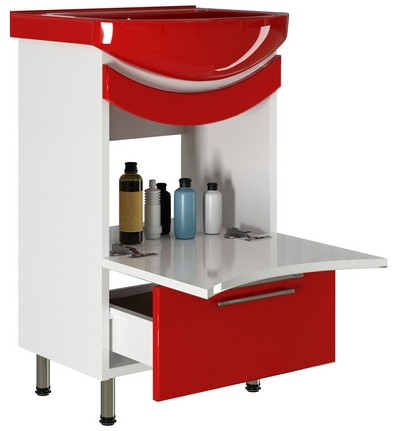 Тумба под раковину Mixline Радуга 52 522466 Белая Красная