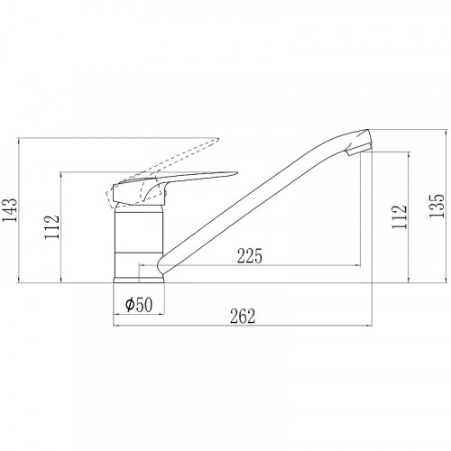 Смеситель для кухни Savol S-T4904-1 цвет Хром