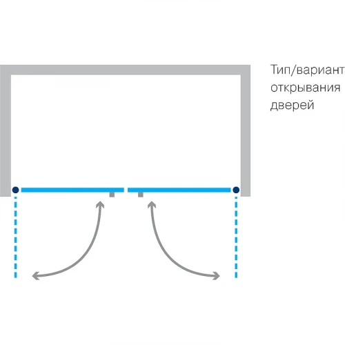 Душевая дверь Koller Pool Neon 90 ND90C профиль Хром стекло прозрачное