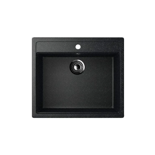 Кухонная мойка Ulgran Classic U-104-308 Черная со смесителем Viko V-3224 Хром Черный