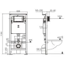 Комплект унитаза с инсталляцией WeltWasser AMBERG 506 ST + HEIMBACH 043 GL-WT + AMBERG RD-BL 10000012151 цвет Белый глянцевый с сиденьем Микролифт и клавишей смыва цвет Черный