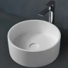 Раковина-чаша Abber Stein 40 AS2612 Белая матовая искусственный камень (литьевой мрамор) накладная