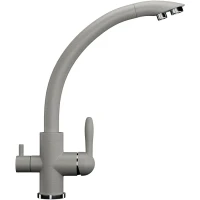 Смеситель для кухни Ulgran Classic U-017-310 Серый латунь