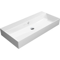 Раковина GSI Kube X 100 9423011 Белая фаянс подвесная, накладная