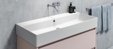 Раковина GSI Kube X 100 9423011 Белая фаянс подвесная, накладная