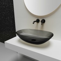 Раковина-чаша Vincea 54 VBS-6T12B Черная полиэфирная смола накладная