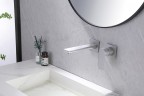 Смеситель для раковины Abber Weiss Insel AF8082W Белый хром