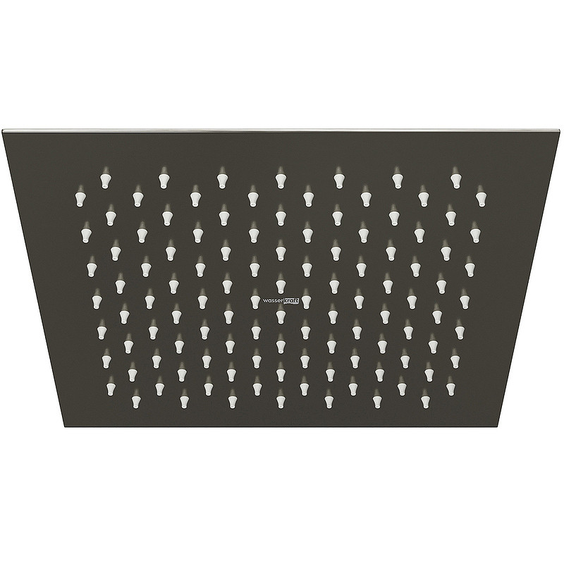 Верхний душ WasserKRAFT Wiese A200 Оружейная сталь нержавеющая сталь на потолок