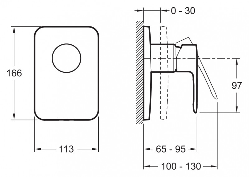 Смеситель для душа Jacob Delafon July E98702-CP Хром латунь встраиваемый