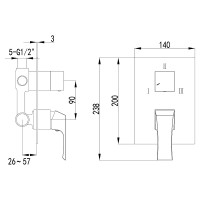 Смеситель для душа Lemark Unit LM4528C Хром латунь встраиваемый
