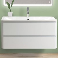 Тумба под раковину BelBagno ALBANO-800-2C-SO-BL подвесная Bianco Lucido МДФ / ЛДСП