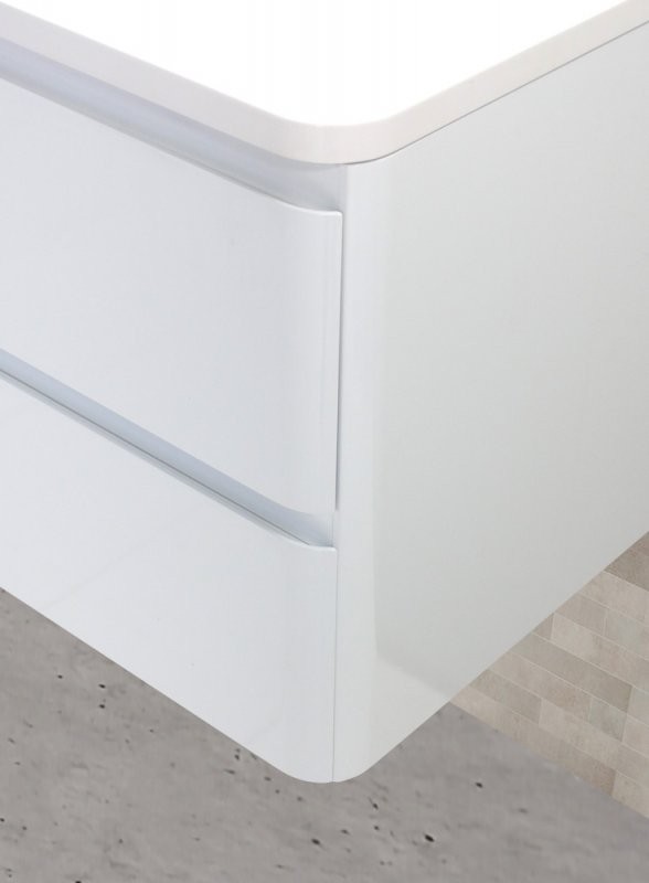 Тумба под раковину BelBagno ALBANO-800-2C-SO-BL подвесная Bianco Lucido МДФ / ЛДСП