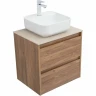 Тумба под раковину Aquanet Nova Lite 60 287879 подвесная Дуб шоколадный МДФ / ЛДСП
