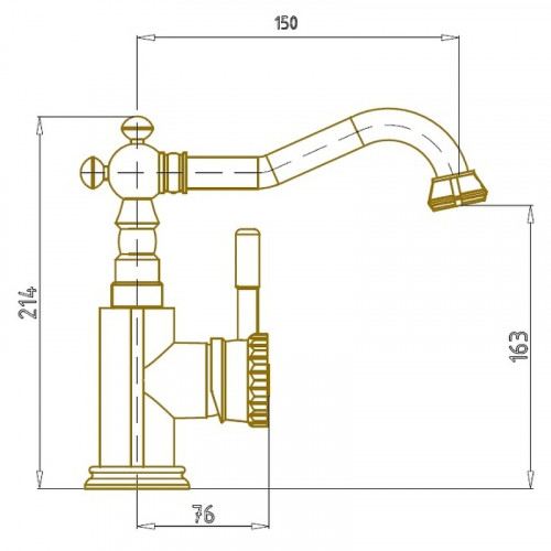 Смеситель для раковины Bronze de Luxe Windsor 21788 Бронза латунь