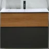 Тумба с раковиной Burgbad Fiumo 80 SFXN082F3958FOT52G0200C0001*1 Tectona Dekor Zimt Graphit Softmatt