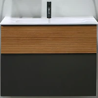 Тумба с раковиной Burgbad Fiumo 80 SFXN082F3958FOT52G0200C0001*1 Tectona Dekor Zimt Graphit Softmatt