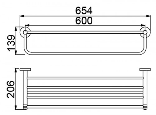 Полка для полотенец Timo Saona 13058/03 Черный