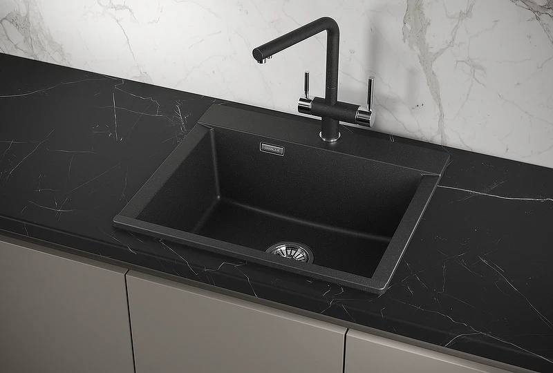 Кухонная мойка Granula Estetica 58 5804 цвет Черный