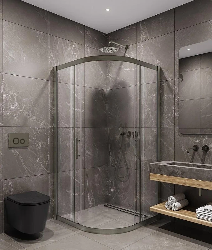 Душевой уголок Timo TPSS-90/13C-8 900x900x2000 T42 раздвижной профиль Никель стекло прозрачное