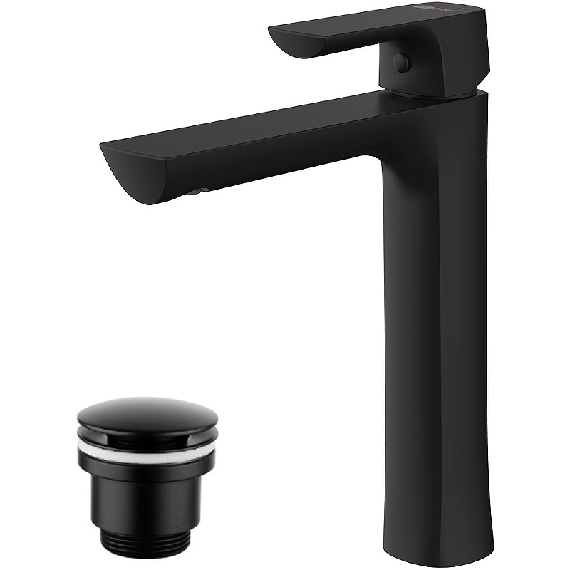 Смеситель для раковины Lemark Ursus LM7209BL Черный матовый латунь