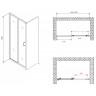 Душевая дверь Abber Schwarzer Diamant 120 AG30120B5 профиль Черный стекло прозрачное