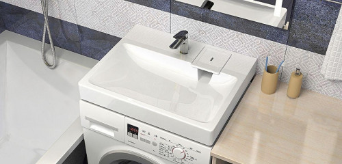 Раковина DIWO Коломна 60 RnDKA-60-SB на стиральную машину цвет Белый глянцевый