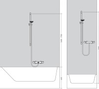 Душевая штанга Hansgrohe Unica S Puro 28631700 Белый матовый латунь на стену