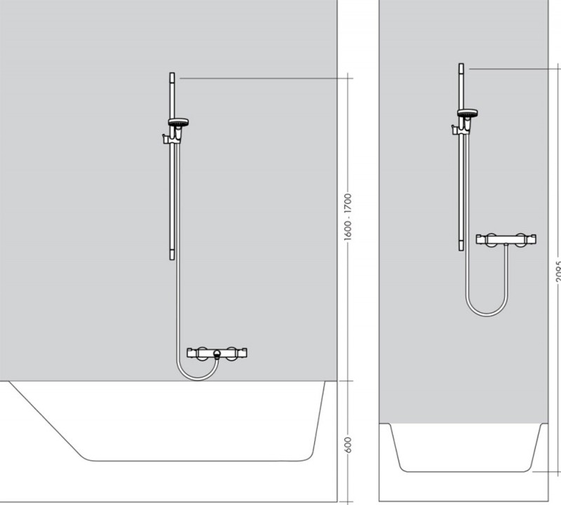 Душевая штанга Hansgrohe Unica S Puro 28631700 Белый матовый латунь на стену