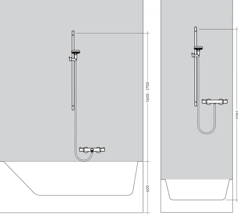 Душевая штанга Hansgrohe Unica S Puro 28631700 Белый матовый латунь на стену