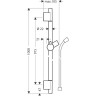 Душевая штанга Hansgrohe Unica S Puro 28631700 Белый матовый латунь на стену