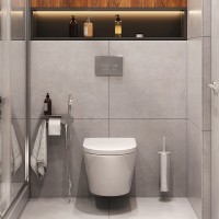 Унитаз AM.PM Sense FlashClean CK74H0403W подвесной с гигиеническим душем и ершиком с сиденьем Микролифт фарфор подвесной